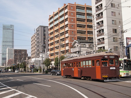 阪堺161形ハルカスバック 上町線阿倍野~松虫