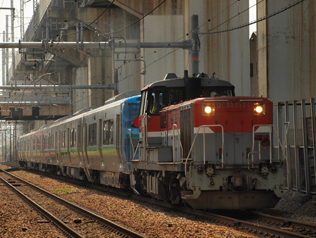DE10 733系甲種輸送 北方貨物線塚本信号場~吹田操車場