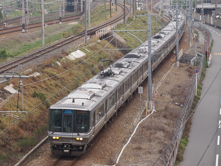 223系新快速 東海道本線塚本~尼崎02