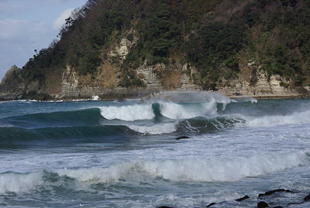 餘部の海岸　荒波_5