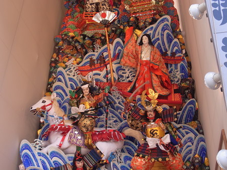 13 博多祇園山笠 飾り山 中州流 源平扇的誉(げんぺいおうぎのまとのほまれ)2012年 写真画像2