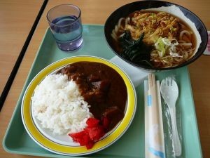 天ぷらうどんとミニカレーセット