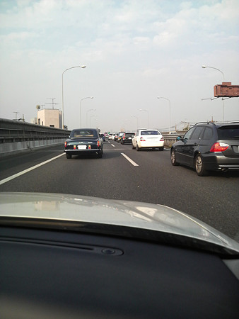 自転車で富士吉田へ(高速渋滞)