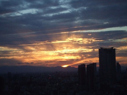 夕焼け丹沢山系0615te