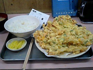 090504 秋葉屋市場食堂 かきあげ定食